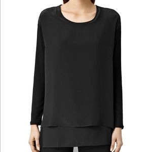 NWOT AllSaints Vega silk blend top